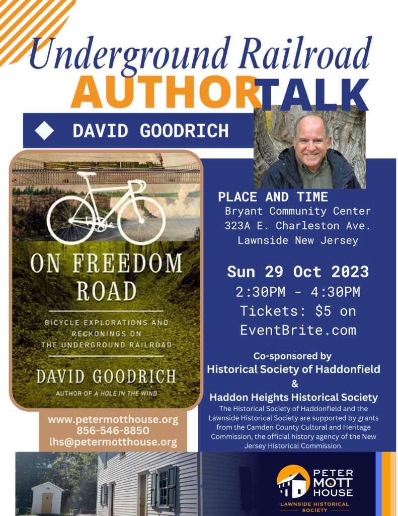 Underground Railroad Author Talk with David Goodrich | Sunday, Oct. 29, 2023 @ 2:30 PM